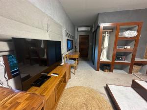 TV a/nebo společenská místnost v ubytování Flower Resort