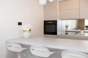 Kuchyňa alebo kuchynka v ubytovaní Seaside Luxury Apartment Tanita