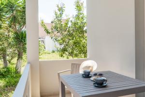 Balkón alebo terasa v ubytovaní Rhoe Seaside Apartments