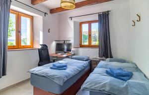Ένα ή περισσότερα κρεβάτια σε δωμάτιο στο Casa Mirto