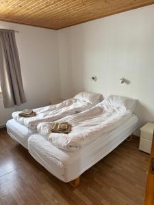 Postel nebo postele na pokoji v ubytování Hólmavað Guesthouse