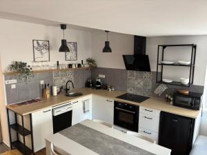 Kuchyň nebo kuchyňský kout v ubytování Apartmán 101