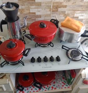 Dapur atau dapur kecil di Suíte Vieira