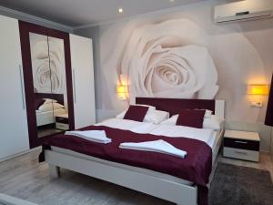 Posteľ alebo postele v izbe v ubytovaní Kék Lagúna Wellness Apartmanok
