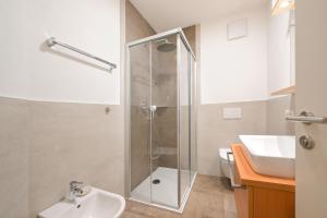 Koupelna v ubytování Apartments Ferdigg