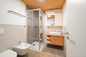 Koupelna v ubytování Apartments Ferdigg