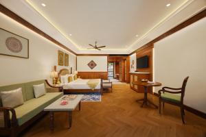 Posezení v ubytování Aahana Resort - Jim Corbett