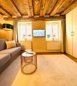 TV a/nebo společenská místnost v ubytování APT. STONE-LODGE