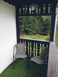 Balkón nebo terasa v ubytování Chalupa na lužické stezce