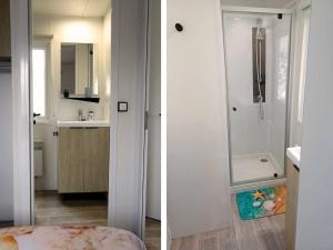 MOBIL HOME à SEIGNOSSE dans les Landes près de la mer的一间浴室