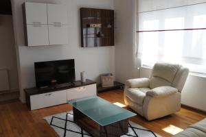 里耶卡Kuća za odmor Vila Elza的带沙发、椅子和电视的客厅