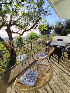 Balkón nebo terasa v ubytování Top see