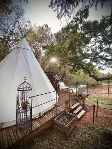 Tipi à Roussillon外面的花园