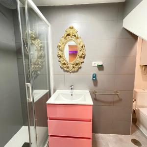 Et badeværelse på Habitación loft centro