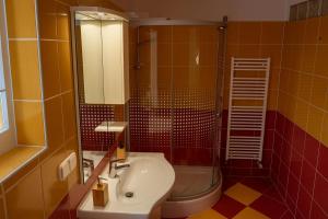 Koupelna v ubytování Apartmán Staré Město + 19 fotografií