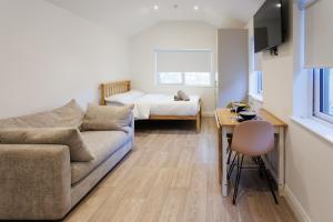 Et opholdsområde på Boutique Belfast Apartment for 2