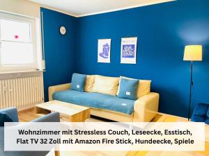 Posezení v ubytování Kleine Auszeit Ferienwohnung nahe Bosenbergklinik mit Parkplatz, Haustiere willkommen