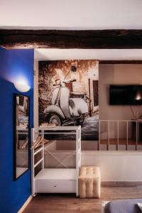 Postel nebo postele na pokoji v ubytování Hotel Domus Tiberina