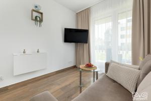 TV a/nebo společenská místnost v ubytování Oaza Dostępności D&D Apartments