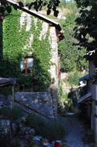 ein mit Efeu bedecktes Gebäude mit einem Fenster darauf in der Unterkunft Maison de montagne in Guillaumes