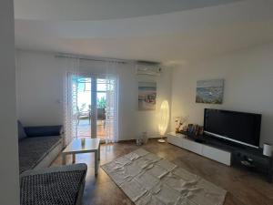 Televízia a/alebo spoločenská miestnosť v ubytovaní Villa Istriana