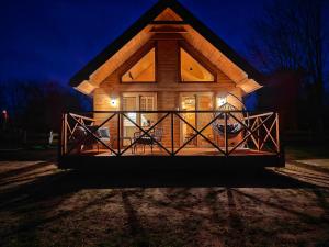 Bygningen som feriehuset ligger i