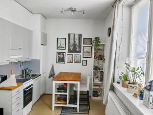Dapur atau dapur kecil di Beautiful apartment in Helsinki