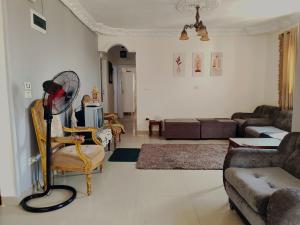 TV a/nebo společenská místnost v ubytování Charming 3-Bedroom Apartment in Alexandria with City View