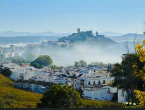 a city with a bunch of buildings on a hill at Casa Nieves, totalmente equipada Planta 2 in Arcos de la Frontera