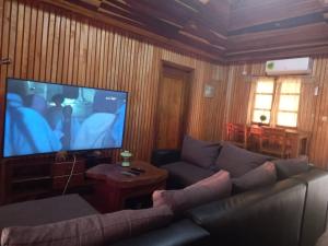 TV a/nebo společenská místnost v ubytování Appartement Chalet Kribi