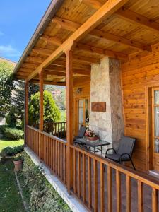Balkón alebo terasa v ubytovaní Xylino Chalet