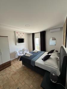 巴什卡沃达VILLA ŠIMOVIĆ APARTMENTS的房间里有一张大床的卧室
