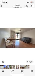 two pictures of a room with a table and chairs at 10A Saint Marys Road in London