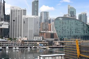 Vista generica su Sydney o vista sulla città dall'interno dell'appartamento