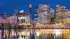 Vista generica su Sydney o vista sulla città dall'interno dell'appartamento