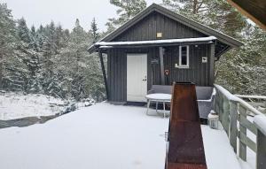 Nice Home In Sarpsborg With Wifi v zimě + 2 fotografie