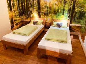 Postel nebo postele na pokoji v ubytování Azuria Schwarzwald Loft