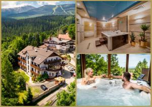 Výhľad na hory alebo výhľad na hory priamo z of the bed and breakfast