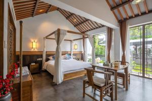 En eller flere senge i et værelse på 南京又见江南民宿