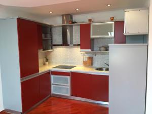 Kuchyň nebo kuchyňský kout v ubytování Apartments Corina
