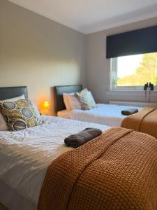 a bedroom with two beds and a window at Firdale in Fort William
