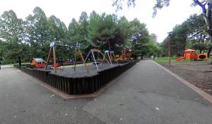 a park with a playground with a swing at Vintage Villa in Mestre