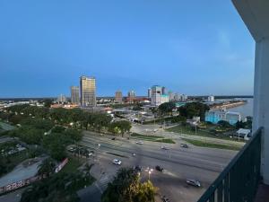 a view of a city skyline from a building at Mirador del Puerto in Santa Fe