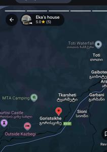 a screenshot of the iphone screen with a map of the house at Eka's house in Goristsikhe in Itʼkhvisi