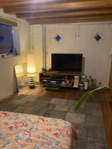 TV a/nebo společenská místnost v ubytování Achter de kerk