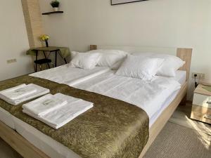 Postel nebo postele na pokoji v ubytování Andi Vendégház - Poroszló