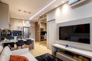 Η κουζίνα ή μικρή κουζίνα στο Luxo, Lazer em Região Nobre -BH