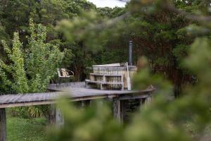 Landskap semula jadi dekat dengan lodge
