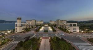 a large building with a street in front of it at The Ocean Resort in Hangho