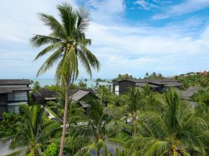 a palm tree in front of a resort at Beachside Residence in Koh Samui